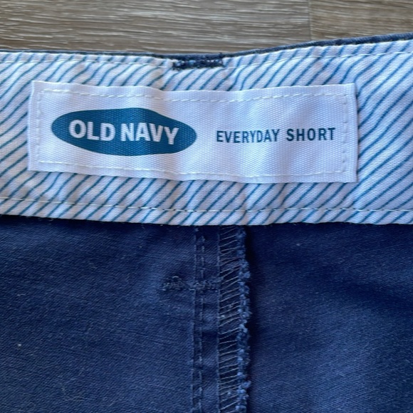 Old Navy Everyday Flat Front Shorts Navy Blue Size 8 - Picture 3 of 10